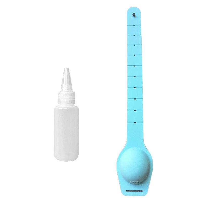 Genanvendelige armbånd håndrensningsarmbånd silikagel bærbar hydroalkoholisk gel dispenser bærbar håndrensningsholder: Blå