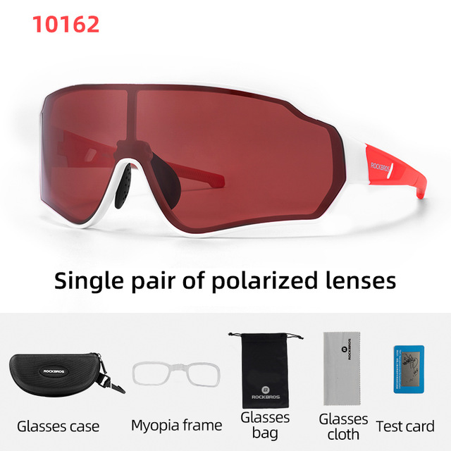 ROCKBROS Polarized Cycling Glasses Clear Bike Glasses Eyewear UV400 Outdoor Sport Sunglasses Men Women Cycling Sunglasses: PURPLE