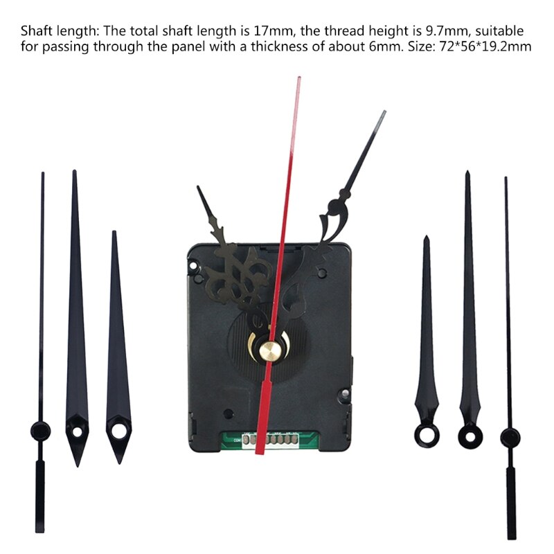 Quartz DIY Wall Clock Movement Kit Germany EU Wave Mechanism Repair Parts Replacement Parts Sweep Silent Movement Set