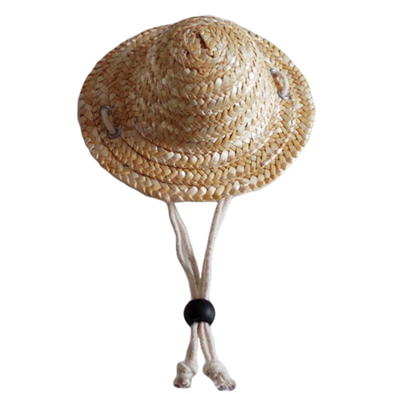 1 ud. sombrero de Sol de Mascota de hecho a mano Tejido estilo Hawaii ajustable mascotas perro cachorro gorras lindo sombrero de paja para mascotas accesorios S/M y M/l: M