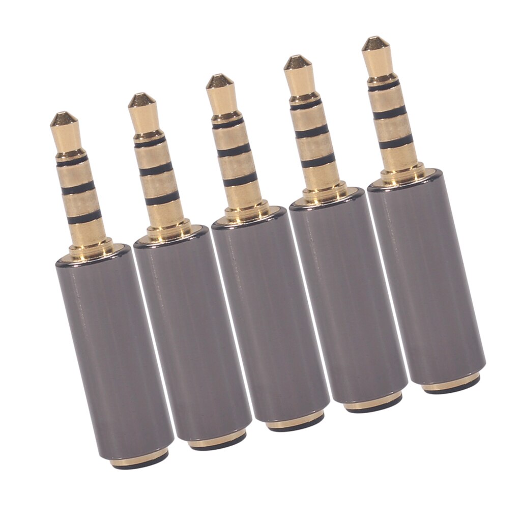 Convertisseur d&#39;écouteurs et microphones, 3.5mm, 5 pièces, adaptateur CTIA vers OMTP