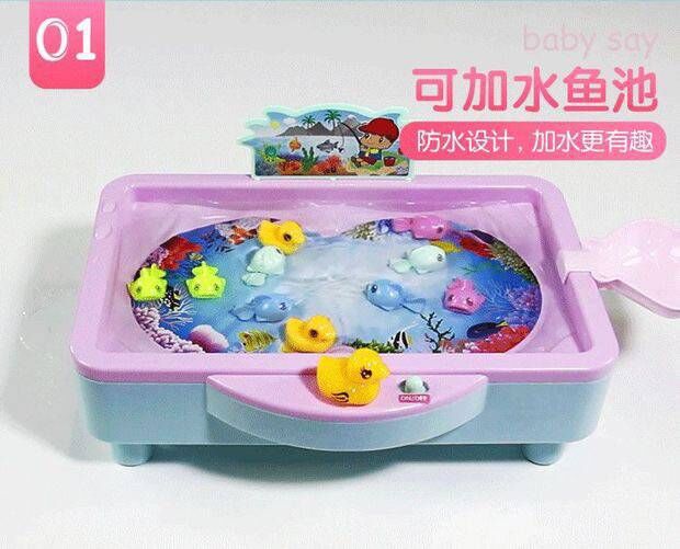freundlicher angeln spielzeug Schwimmbad anzug jungen und mädchen 1-2-3 jahre alt Baby fisch elektrische angeln magnetische pädagogisches spielzeug