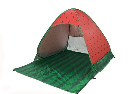 Ultralight Pieghevole Tenda Pop Up Automatico Aperto Tenda Della Spiaggia Famiglia Turistico Pesce Camping Tenda Da Sole tenda: watermelon