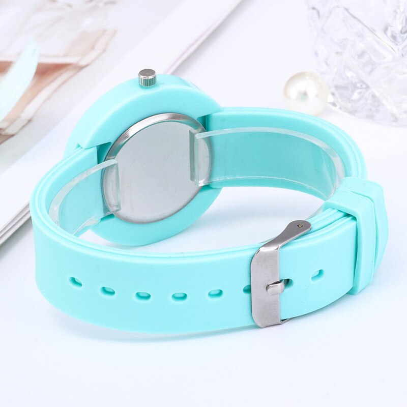 Ins Trend Candy Color Wrist Watch Women's Watches Korean Silicone Jelly Watch Reloj Mujer Clock for Women