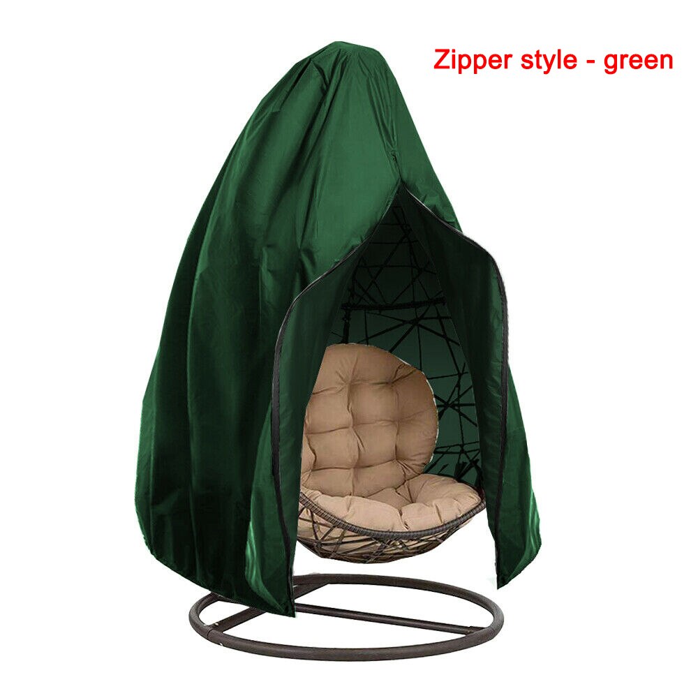 Outdoor Hanging Egg Swing Chair Cover Dust Proof Protector Water-Resistant Cover Anti-UV Waterproof Home Hanging Organizer: Green