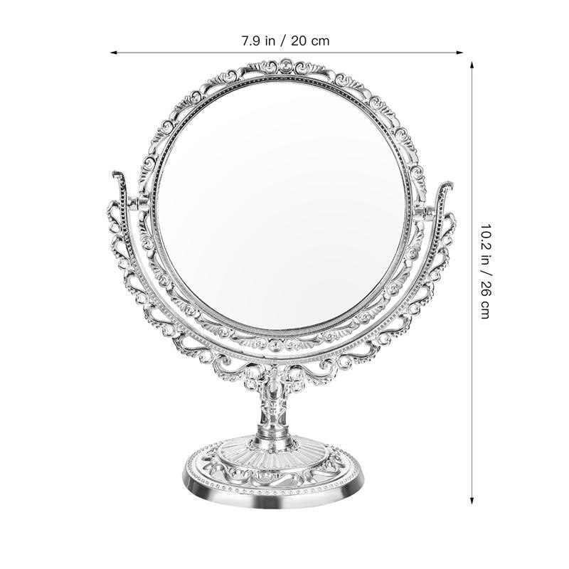 DoubleSided Retro Heart Shape Makeup Mirror Table... Grandado
