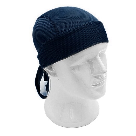 Outdoor Quick Dry Pure Cycling Cap Head Scarf Headscarf Headband Summer Men Running Riding Bandana Ciclismo Pirate Hat Hood: navy