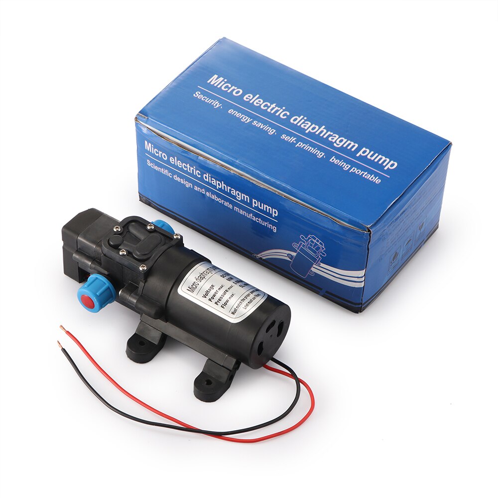 Vattenpump 12v mikro elektrisk membran vattenpump automatisk strömbrytare högtryck biltvätt spray vattenpump 5l/ min  dc 12v 60w