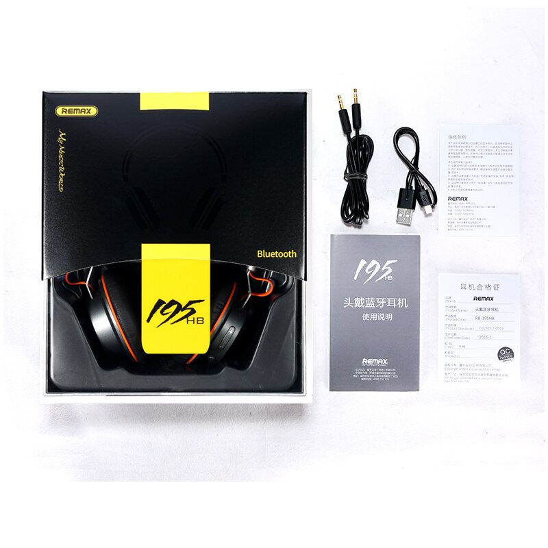 195hb bluetooth hörlurar stereo handsfree trådlösa headset hörlurar med 3.5mm pluggar mikrofon trådlös + trådbunden hörlurar