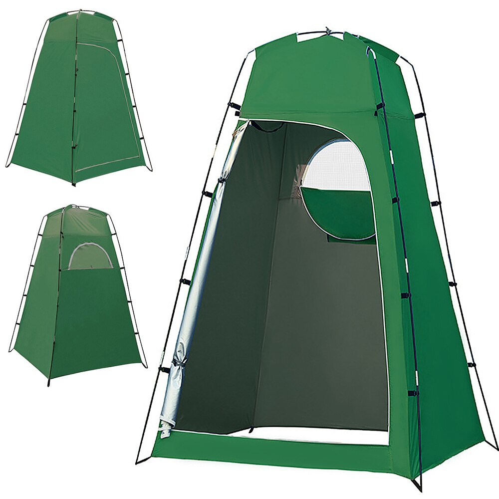 Privacy Shelter Tent Portable Outdoor Shower Toilet Changing Room Tent with Removable Bottom for Camping Beach Photography: Army green