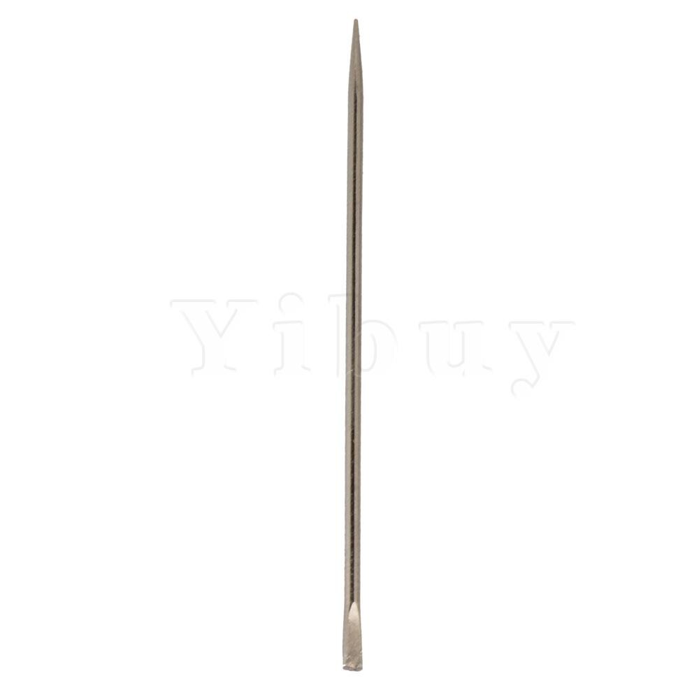 Yibuy26 Pieces Silver Tenor Saxophone Spring Needle 0.8-1.2mm Flat Handle