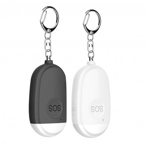 2 stk usb genopladelig 130db sikkerheds personlige alarmer sirene til kvinder børn ældre: Sort hvid