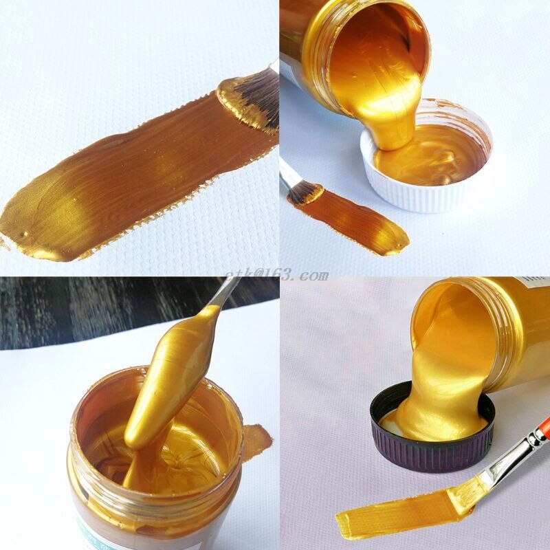 100ml akrylpigment metallisk maling tegning kunst diy håndlaget malerverktøy skoleartikler
