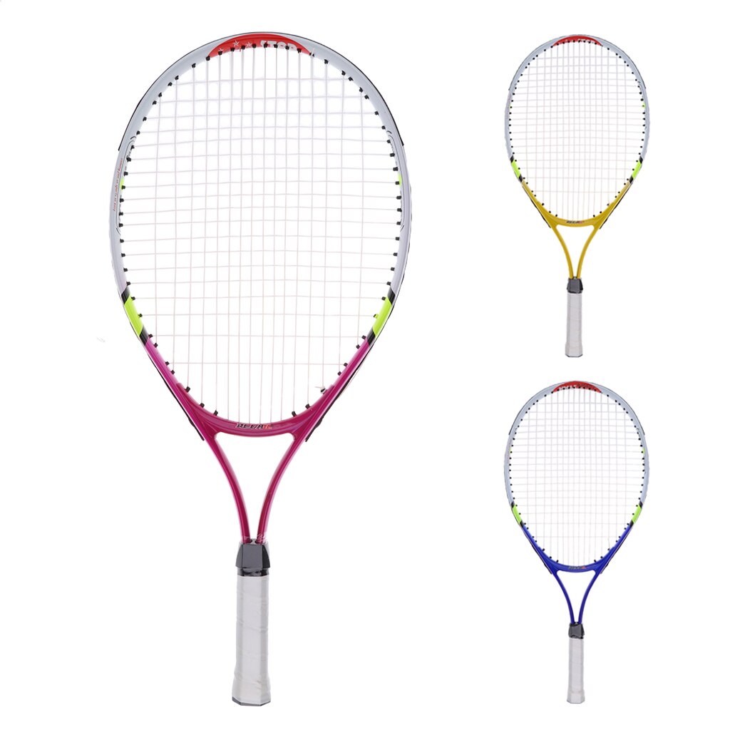 23 Inch Junior Strung Tennis Racquet with Cover for Kids Youth Children