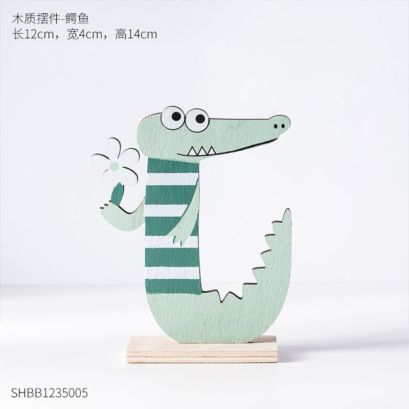 Blatt krokodil Flamingo papagei Auto Anlage Ebene holz Heimat Dekor raum dekoration freundlicher zimmer dekor Karikatur tiere sommer Hallo: Krokodil