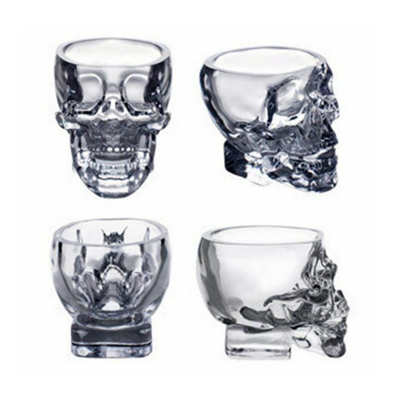 Krystall hodeskalle kopp vodka glass gjennomsiktig krystall skalle hode glass kopp til whisky vin vodka bar klubb øl vin glass krystall