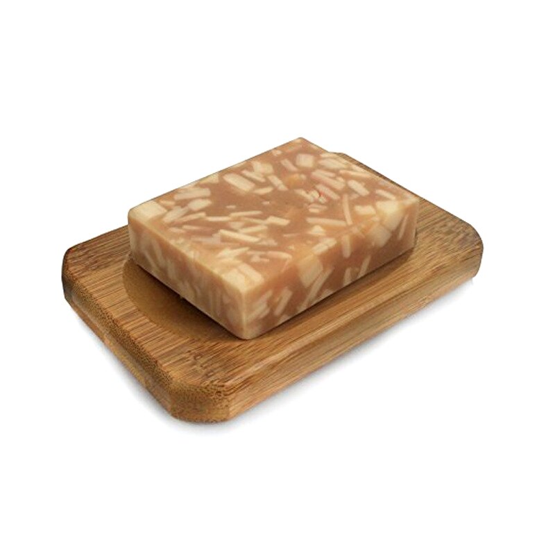 Soporte de bandeja de jabón para platos de madera de bambú, soporte de almacenamiento para jabones antideslizante para ducha, estante de drenaje para limpieza en seco, accesorios de baño
