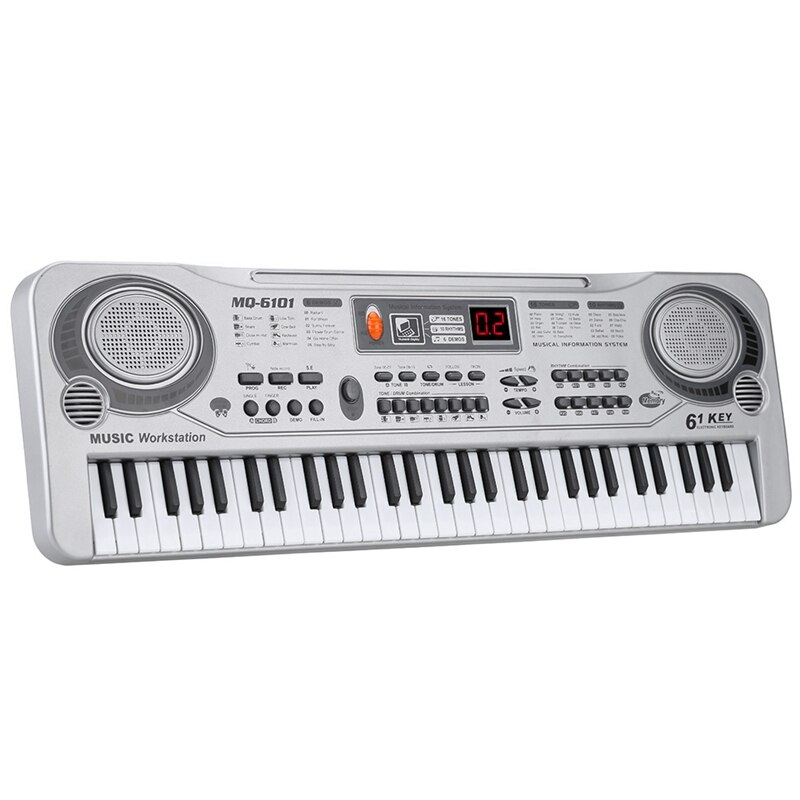 61-Key Keyboard Piano Piano Led Instrument Keyboard 21-Inch Music Education Double-Row Electronic Piano Children Beginner Electr