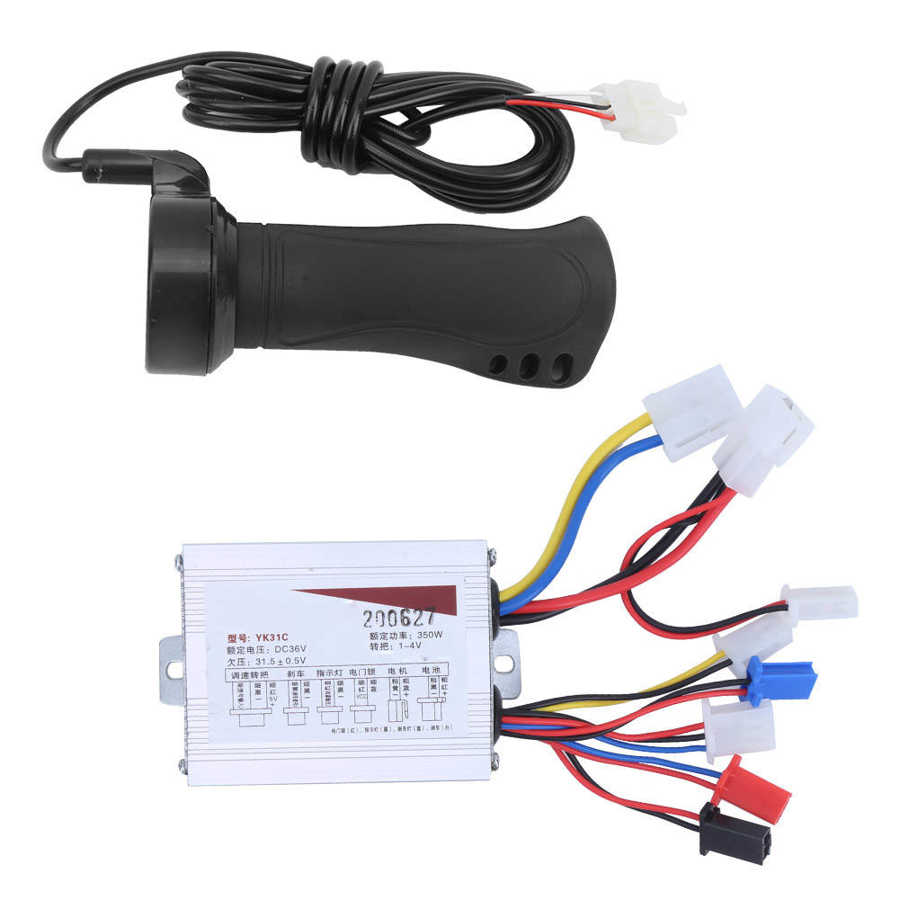 E-Bike Controller 36V 350W Elektrische Fiets E-Bike Controller En Verlengen Kabel Gashendel Set elektrische Fiets Accessoire: 36V 350W