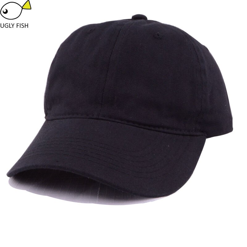 Kasket baseball kasket dame sort mænd far hat kasket 100%  solid hvid baseball kasket mænd: Sort