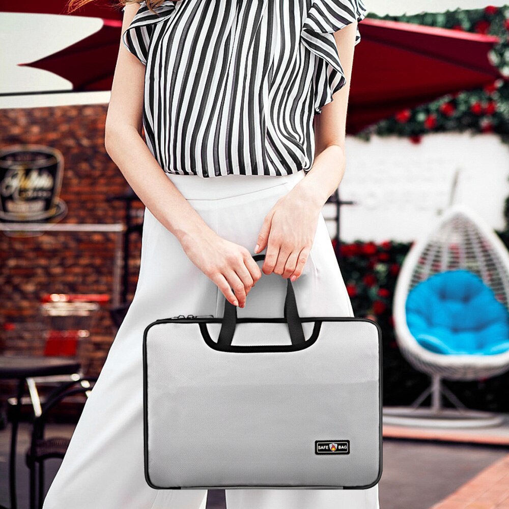 Silicone Fire and Water Resistant Organizer Bag Fireproof Laptop Bag with Heat-Insulation Interlayer Liquid Safe Accessories