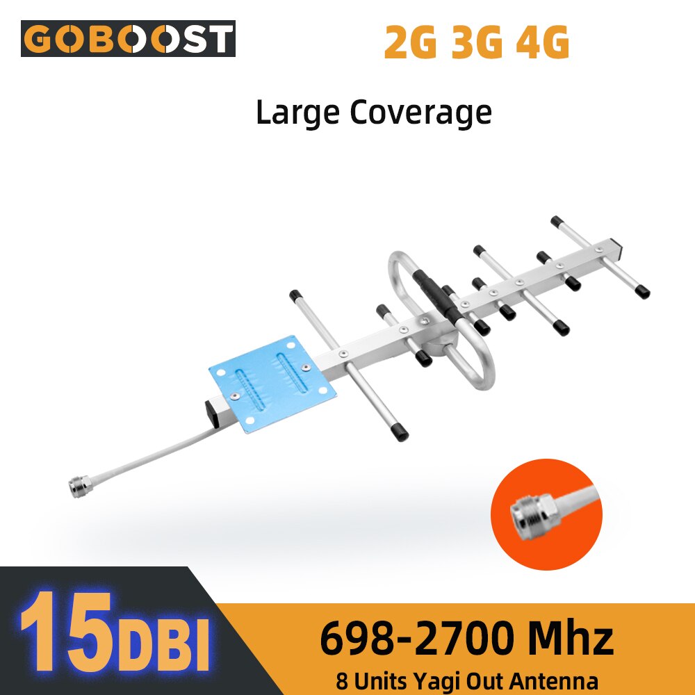 Goboost 8 Yagi Outdoor Antenne 3G 4G Outdoor Antenne 698-2700 Mhz Voor Mobiele Mobiele Telefoon Booster versterker Repeater Gsm Umts Lte