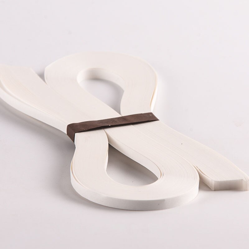 Bandes de papier 120 Quilling, simple, blanc, marron, 21 pouces de Long, 5mm de large, Origami, papier artisanal fait à la main, bricolage: Ivory White