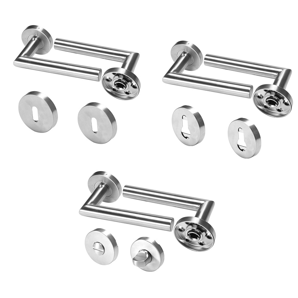 Tür Griff Set Edelstahl Sperren Innen Hause Türgriff Schloss Durable Einstellbare Latch Sicherheit WC/PZ/BB