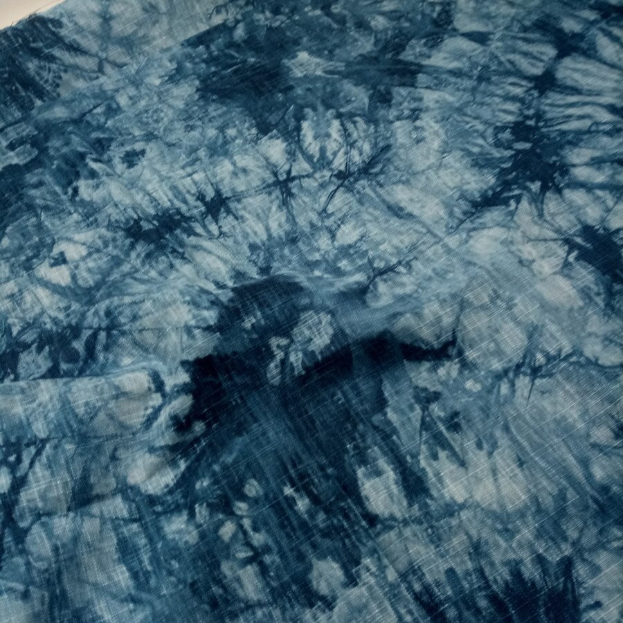 cotton linen tie dye tissue coat fabric women coat dress material: 2 / 50cm X 70cm