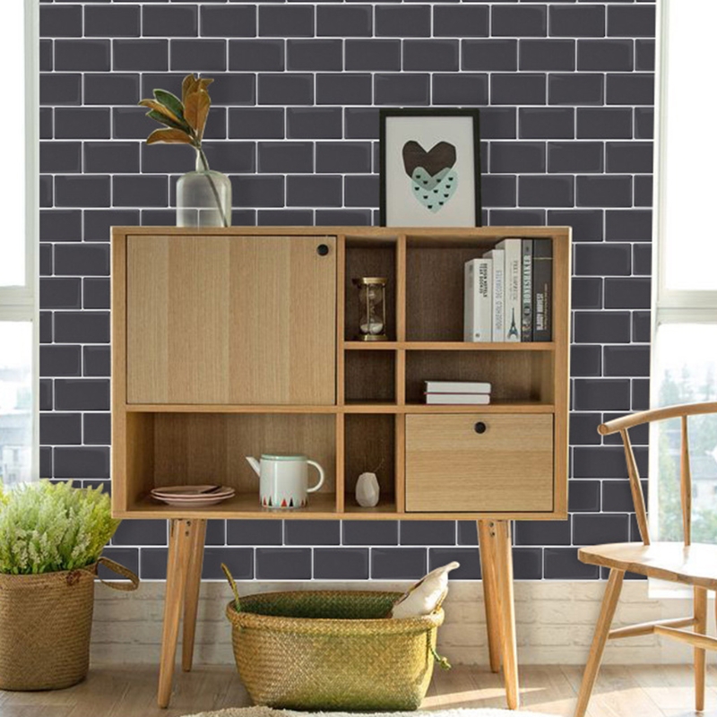 Self-Adhesive Wall Tile Stone Art 3D Peel and Stick Brick Kitchen Wall Decor Waterproof Backsplash Stickers Home