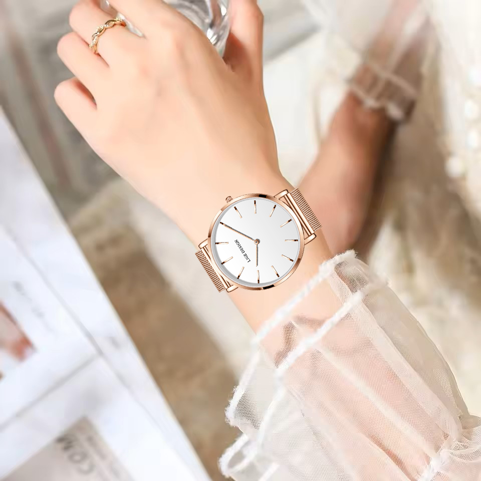 LIGE montres étanches pour femmes Ultra mince