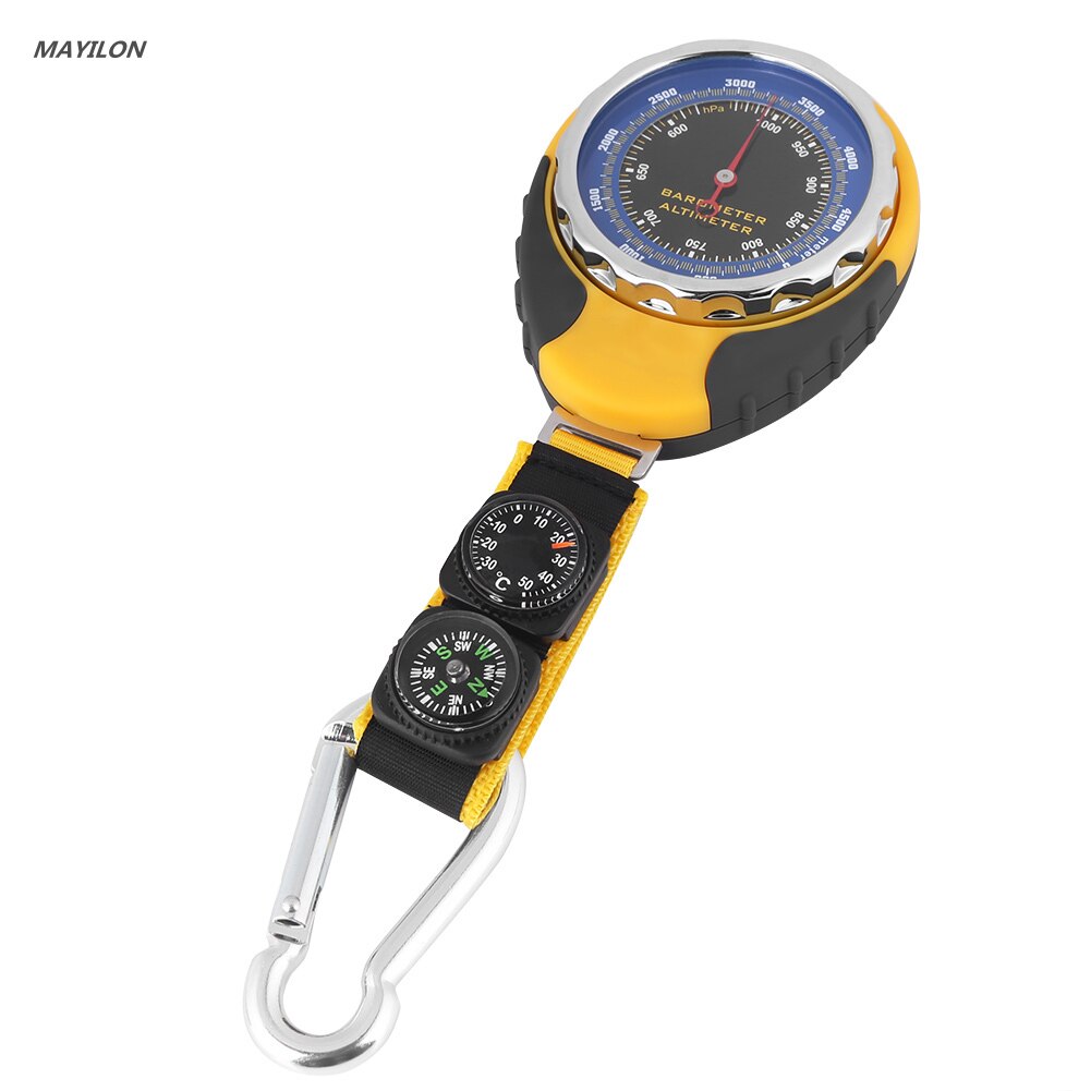 4 In 1 Multifunctional Handheld Altimeter Barometer WITH/Compass Thermometer Tool for Outdoor Hiking Camping