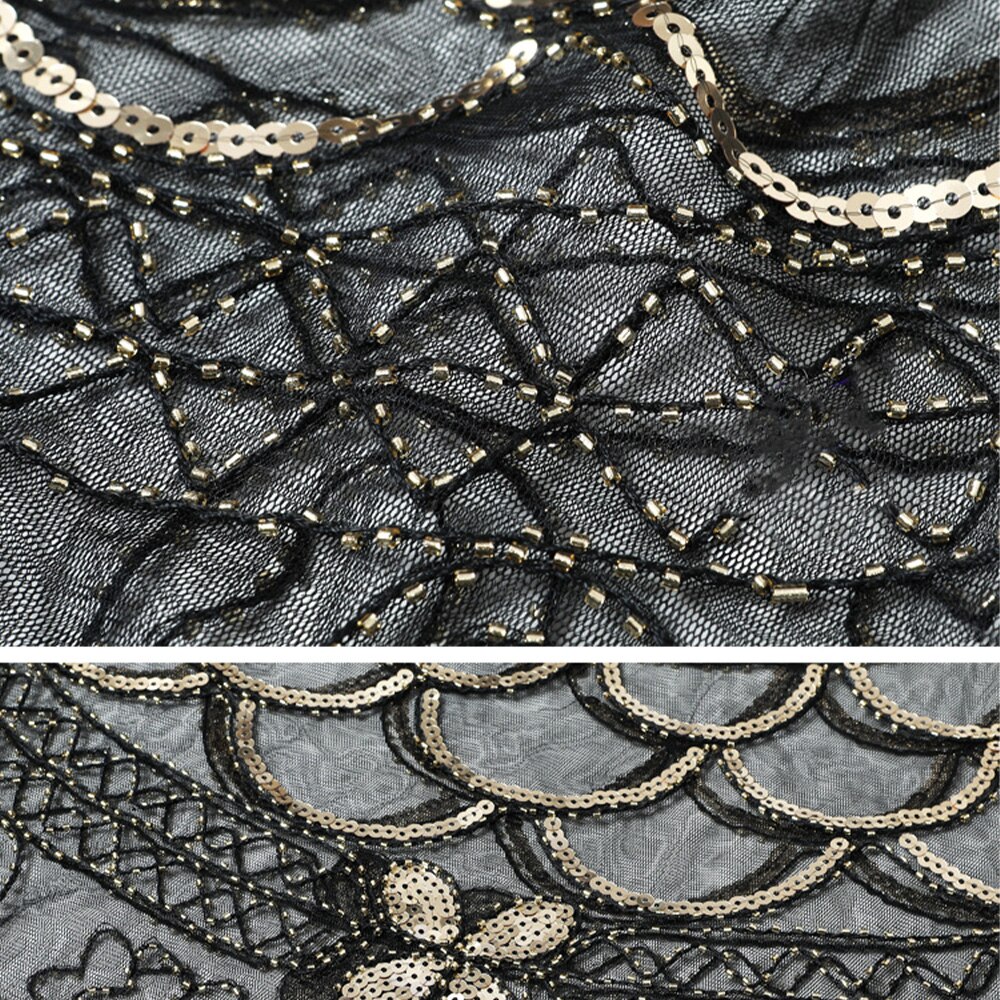 Lady Sequin Luxury Shiny Party Cape Women Bling Bling Amazing Evening Shawl Celebrity Formal Event Accessory Black