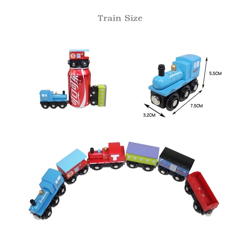 Treno magnetico in legno giocattolo per bambini giocattolo James Anime locomotiva giocattoli per auto treno in legno veicoli ferroviari regali di compleanno per bambini