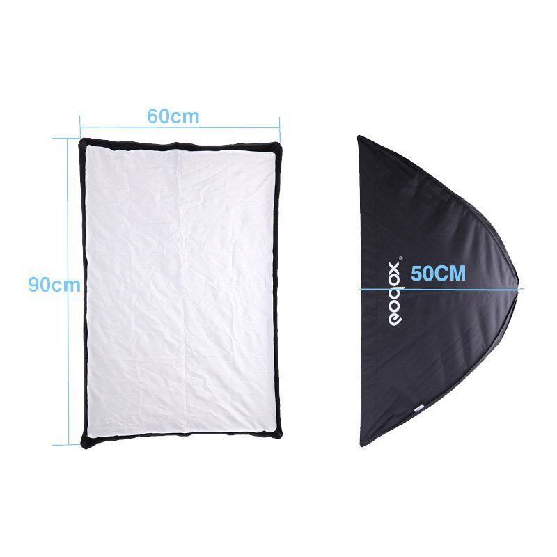 Godox – parapluie Photo rectangulaire, 60x90, 60x90cm, Softbox, réflecteur, diffuseur, Flash