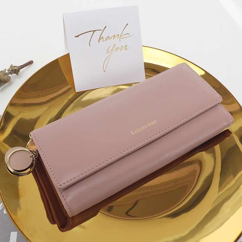 Women Wallets Long Style Multi-functional Wallet Purse Fresh PU Leather Female Clutch Card Holder