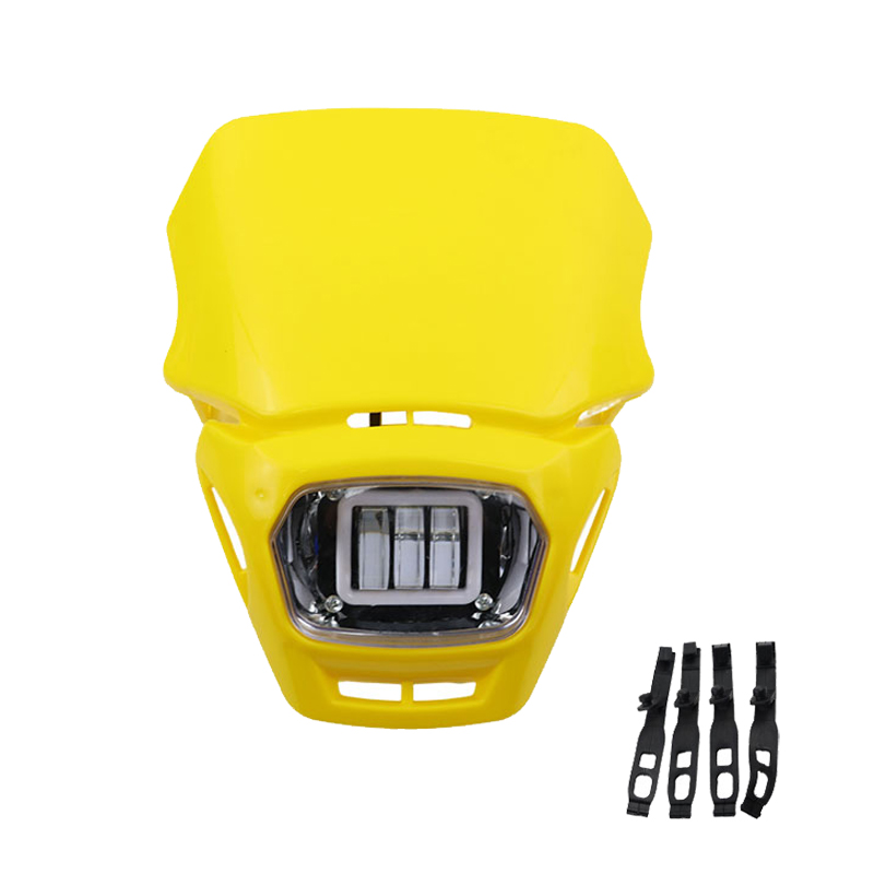 Schmutz Grube Fahrrad Zubehör Kunststoff LED Für sterben Meisten aus Straße Scheinwerfer Hochwertige Scheinwerfer Scheinwerfer Motorrad Moto-Cross Teile: Gelb