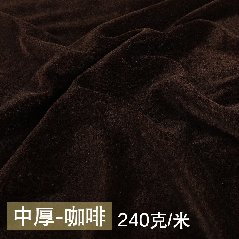 160 x 100cm polyester utan blekande guld sammetstyg tyg för gardiner bordsduk plagg gör-det-själv sömnadsmaterial: 12