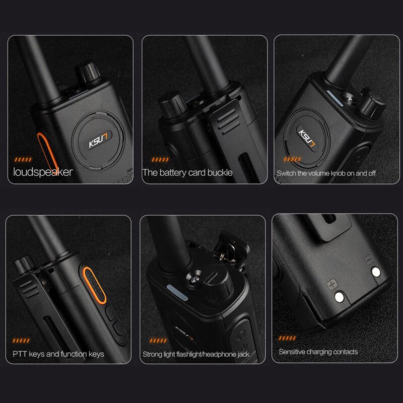 KSUN X-30XKB Mini walkie-talkie ricetrasmettitore Fm professionale Uhf Radio bidirezionale portatile Radio Radio talkie-walkie Wireless