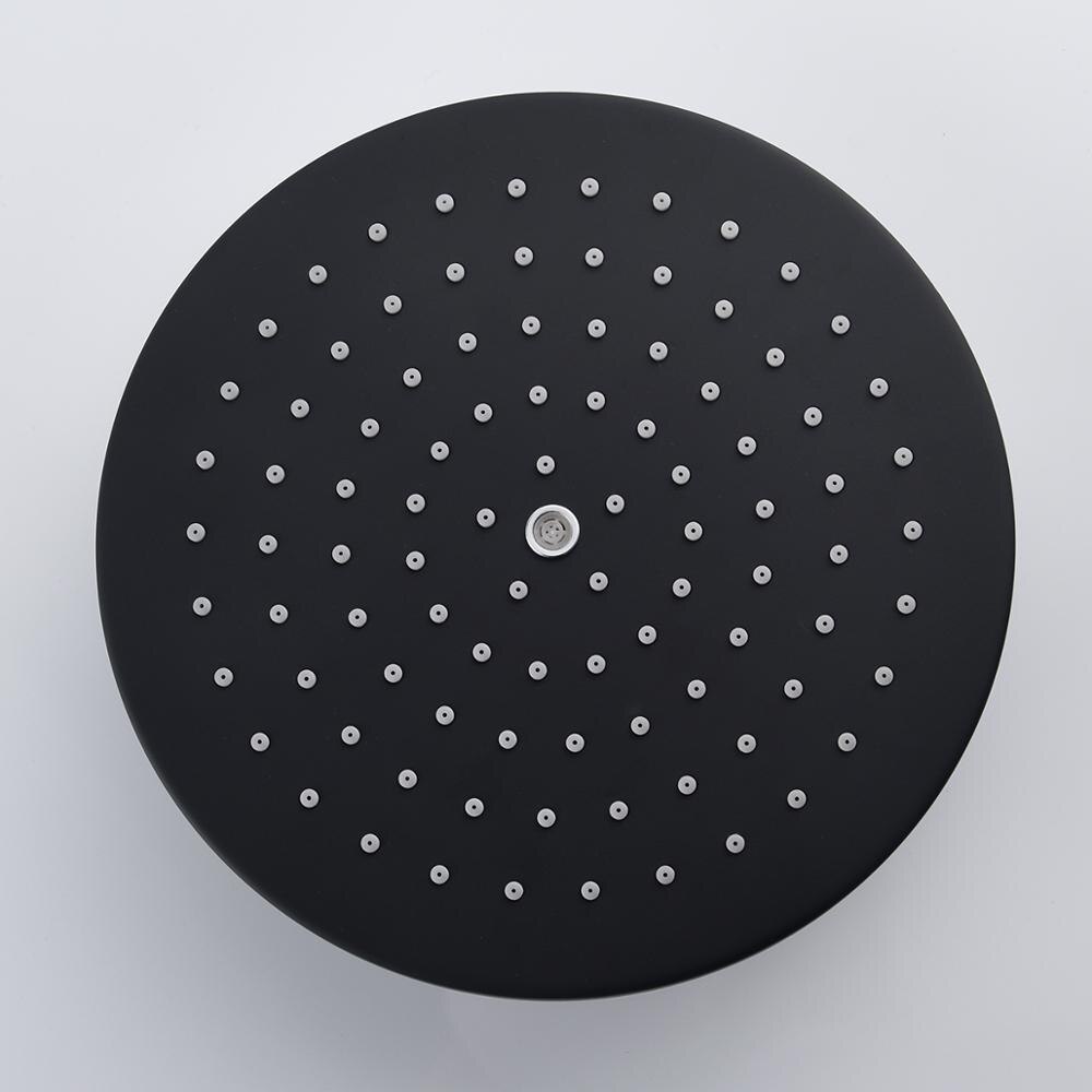 Rvs Vaste Douchekop Mat Zwart Hoge Druk Regendouch... Grandado