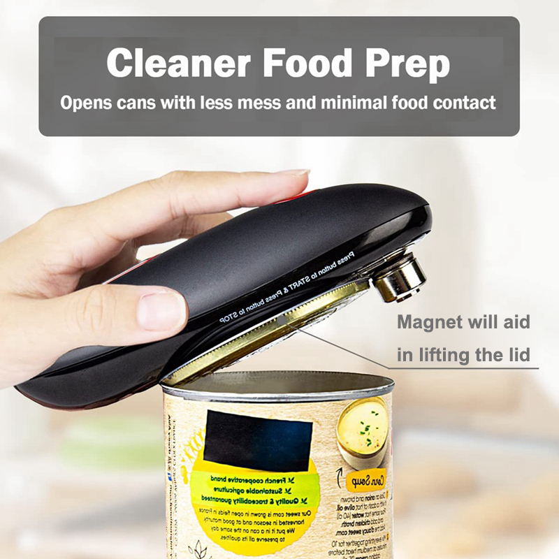 Electric Can Opener Mini One Touch Automatic Smooth Edges Jar Can Tin Touch No Sharp Edges Handheld Jar Openers Kitchen Bar Tool