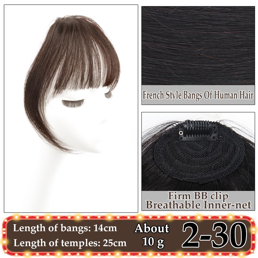 Allaosify Pony Haar 3D Koreaanse Pony En Franse Stijl Pony Met Bb Clip Synthetische Hoge Temperatuur Vezels 4 Kleuren Voor kiezen: JZFS-2-30