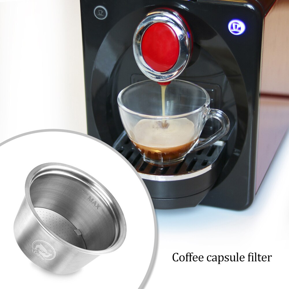 Stainless Steel Metal Reusable Dolce Gusto Capsule Compatible with Nescafe Coffee Machine Refillable Dolci Filter Dripper Tamper