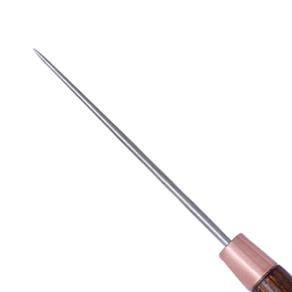 KAOBUY Wood Handle Drillable Awl Round Solid Tool Leather Craft Awl Hand Stitching Taper For Leathercraft Needle Tool Kit Sewing