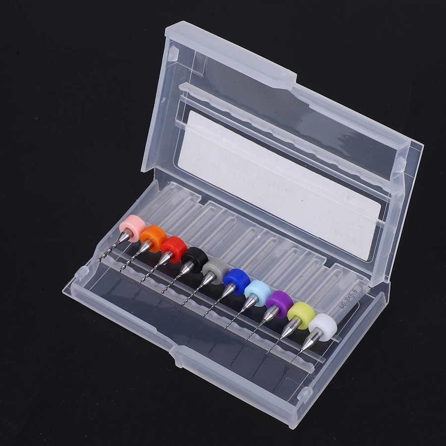 10Pcs/lot Drill Bit Sets CNC Portable 0 3-1 2mm Carbide Micro Drill Bits