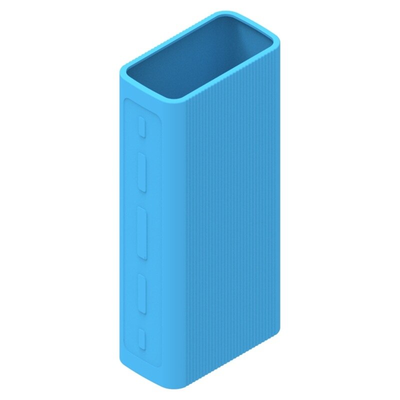 PB3018Z Voor Xiaomi Opladen Mobiele Power 30000Mah Soft Rubber Silicone Bescherm Case Cover Skin Sleeve Bescherm Shell Case: Blue
