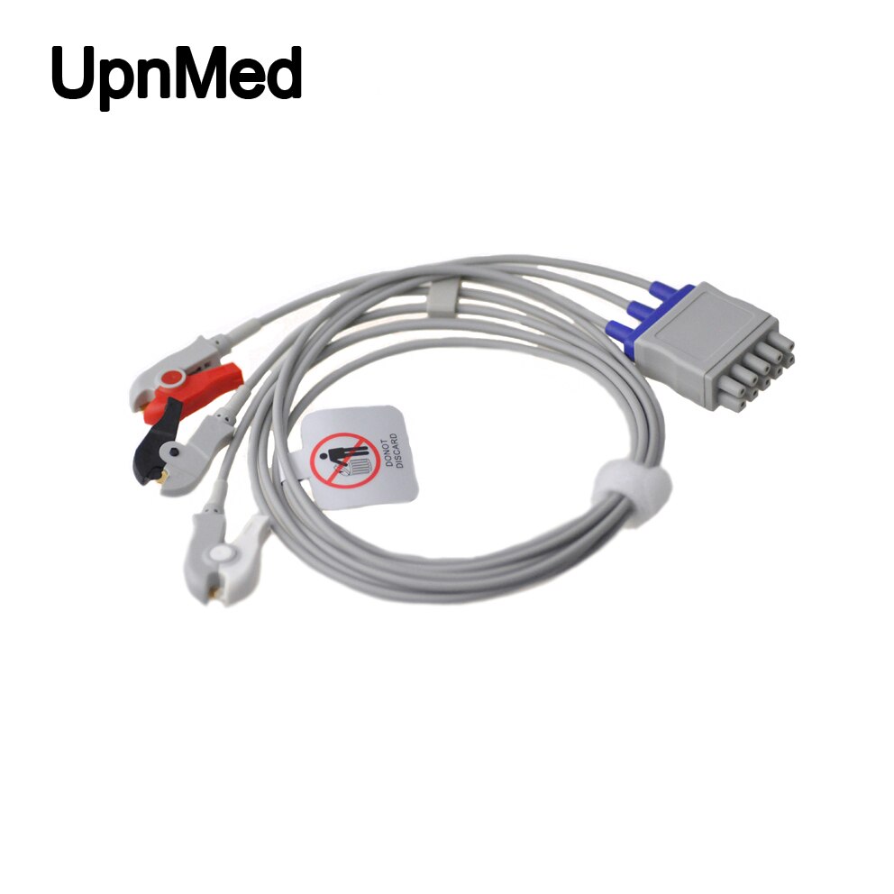 Compatibel Voor Drager Siemens 3 Lead Ecg Lead Draden Met Clip, Aha Standard