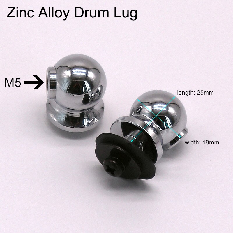 Snare Drum Lugs Single Side 2 Kanten Drum Lug Dw Drum Lugs Model Lug Drum Drum Accessoires Zilver Kleur Met washer &amp; Schroeven 1 Pc: M2 1 side
