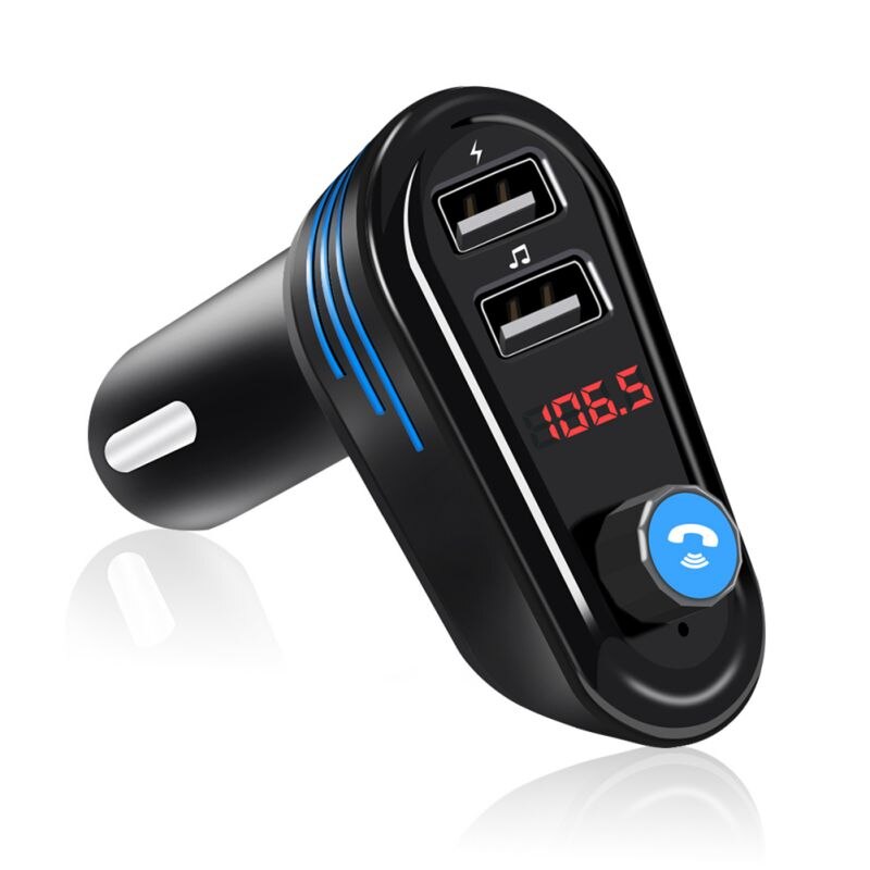 1PCS Bluetooth Handsfree Carkit Draadloze A2DP Auto MP3 Audio Speler Fm-zender Dual USB Car Charger