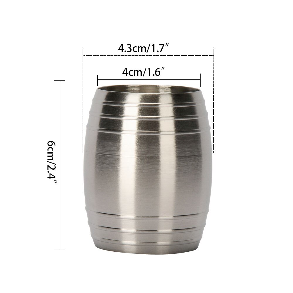 Rvs Drum-Vormige Maatbeker, Bier En Thee Cup, En Keuken Bakken En Meetinstrument